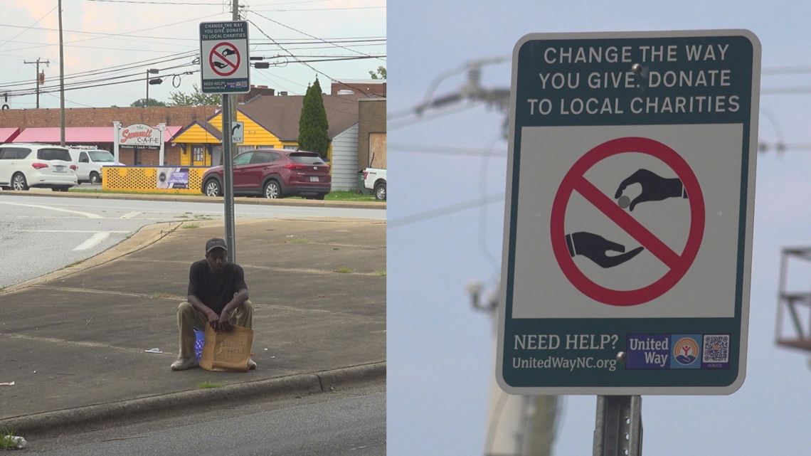 Greensboro leaders put up signs discouraging panhandling [Video]
